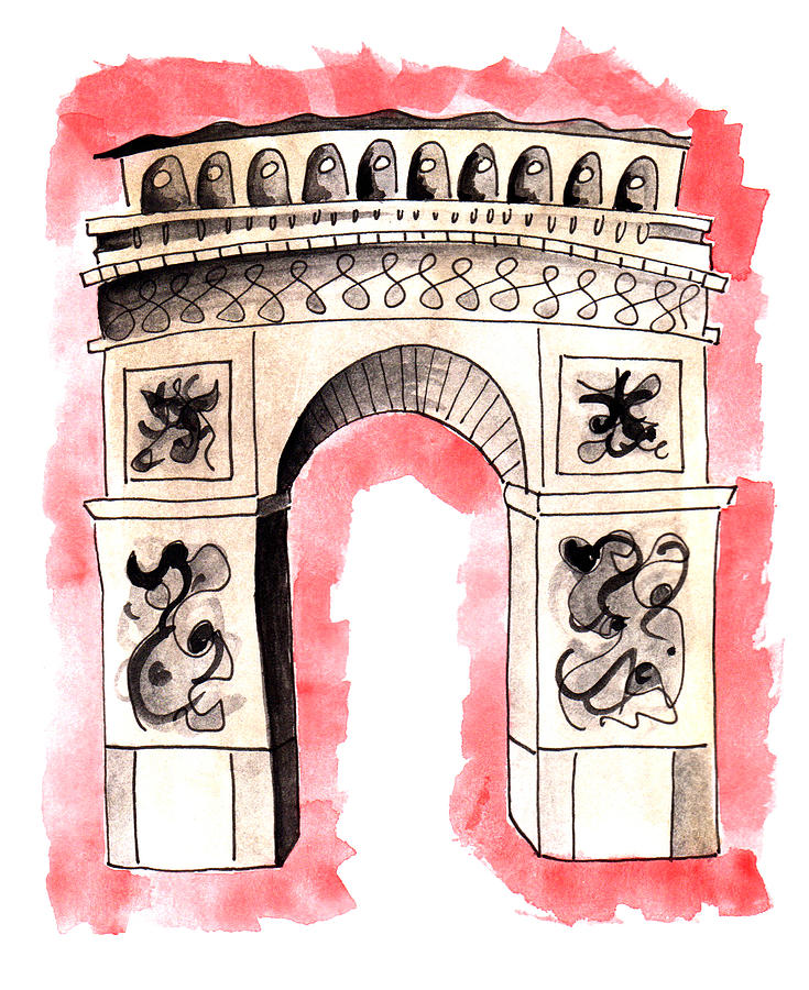 Arc de Triomphe Painting by Anna Elkins
