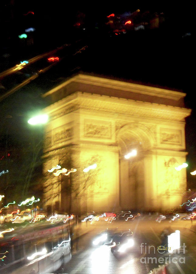 Arc de Triomphe by Bus Tour Vertical Photograph by Felipe Adan Lerma