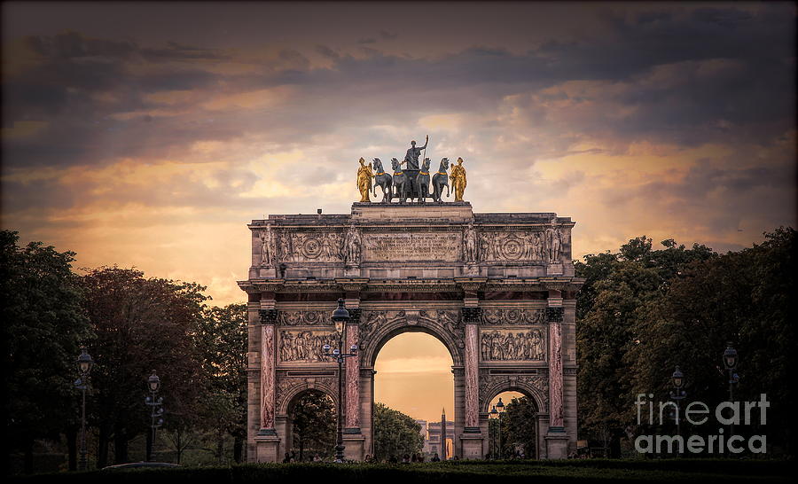 Arc de Triomphe de Carrousel Napoleon Paris  Photograph by Chuck Kuhn