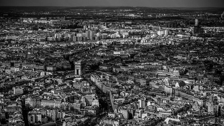 Arc de Triomphe from Eiffel Tower Photograph by Lawrence S Richardson Jr