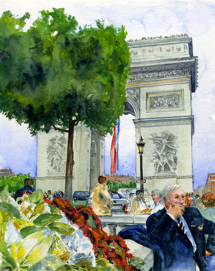 Arc de Triomphe Painting by John D Benson