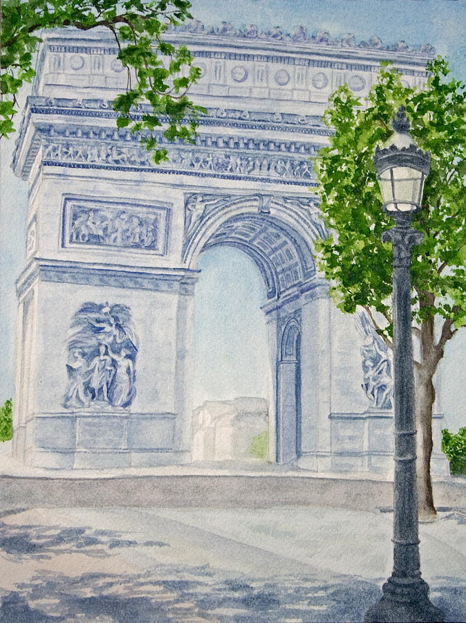 Arc de Triomphe Painting by Monika Degan