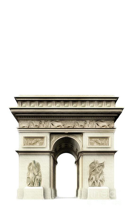 Arc de Triomphe, Paris Painting by Esoterica Art Agency