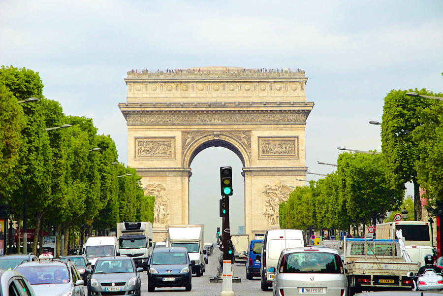Arc de Triomphe Rushhour Photograph by Robert Meyers-Lussier | Fine Art ...
