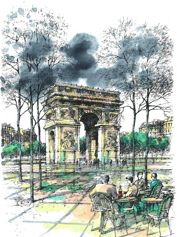 Arc de Triomphe Painting by Seventh Son