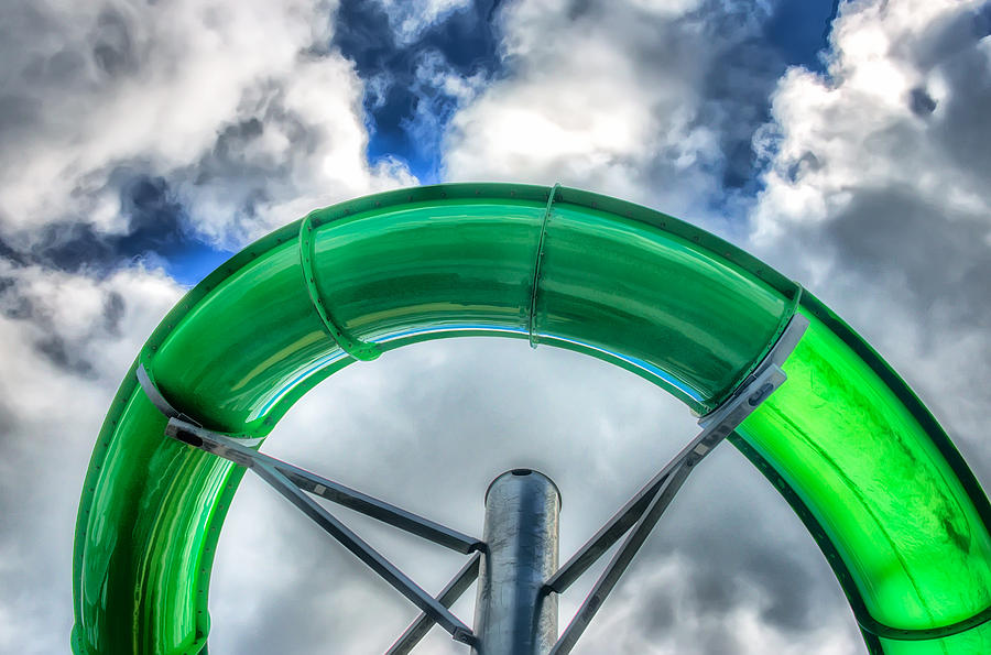 Arc Of The Water Slide Photograph by Gary Slawsky