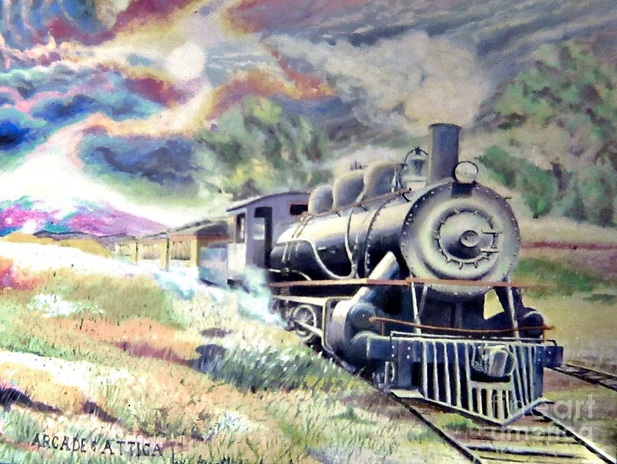 Train Painting - Arcade and Attica by Gerald Ziolkowski