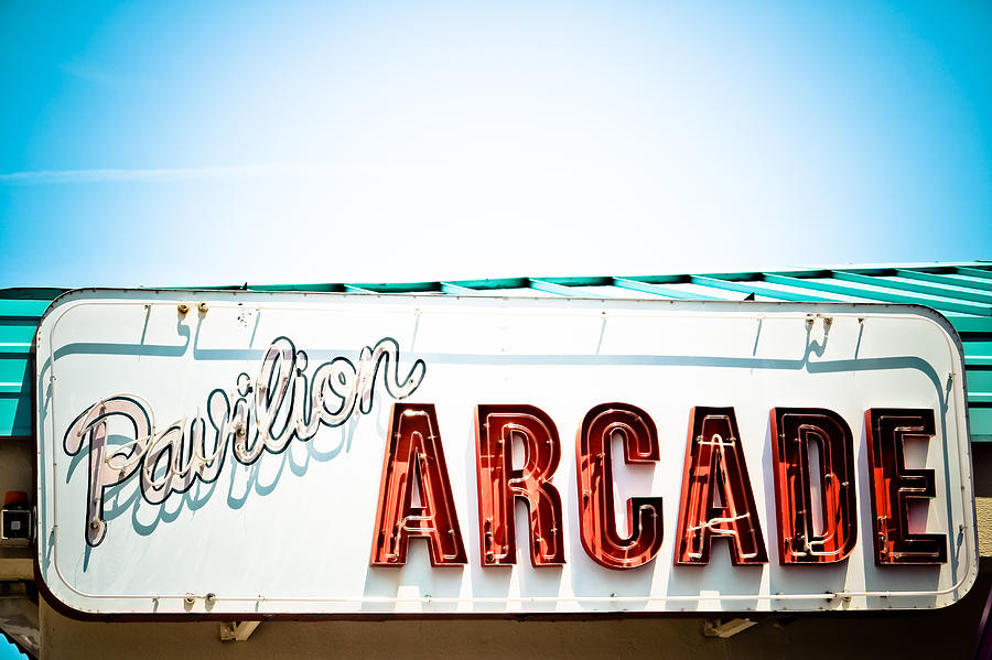 Sign Photograph - Arcade by Colleen Kammerer
