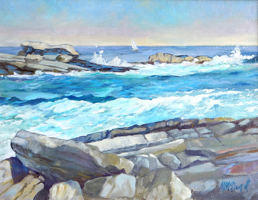 Arcadia Surf Painting by Michael McDougall | Fine Art America