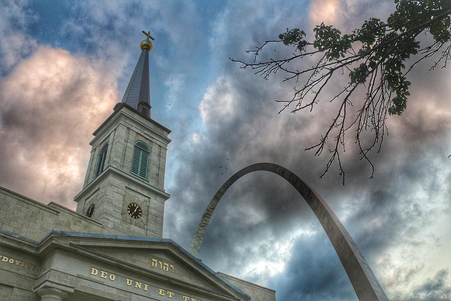Arch and Basilica of St. Louis  Photograph by Buck Buchanan