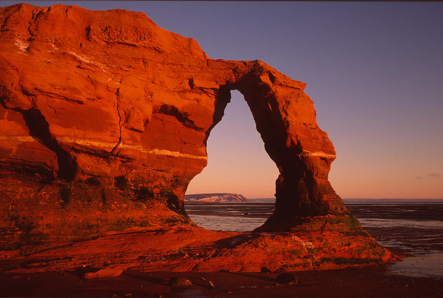 Arch And Cape Blomidon At Sunrise Photograph by Irwin Barrett