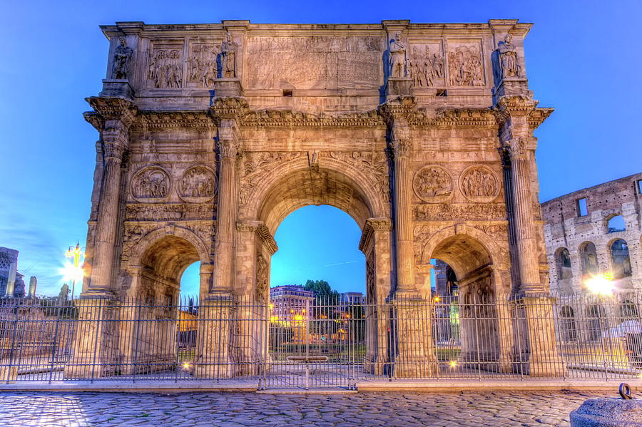 Arch of Constantine in Rome, Italy, HDR Photograph by Elenarts - Elena Duvernay photo