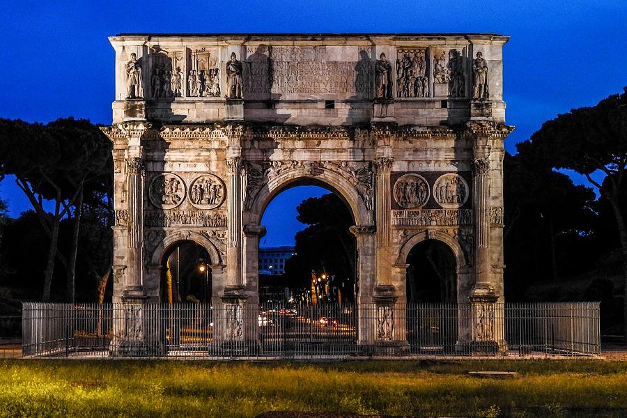 Romanesque Photograph - Arch of Constantine by Marilyn Burton