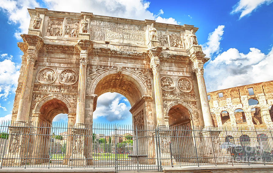 Arch of Constantine Rome Photograph by Benny Marty