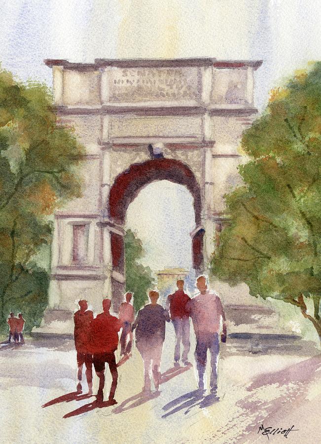 Architecture Painting - Arch of Titus by Marsha Elliott