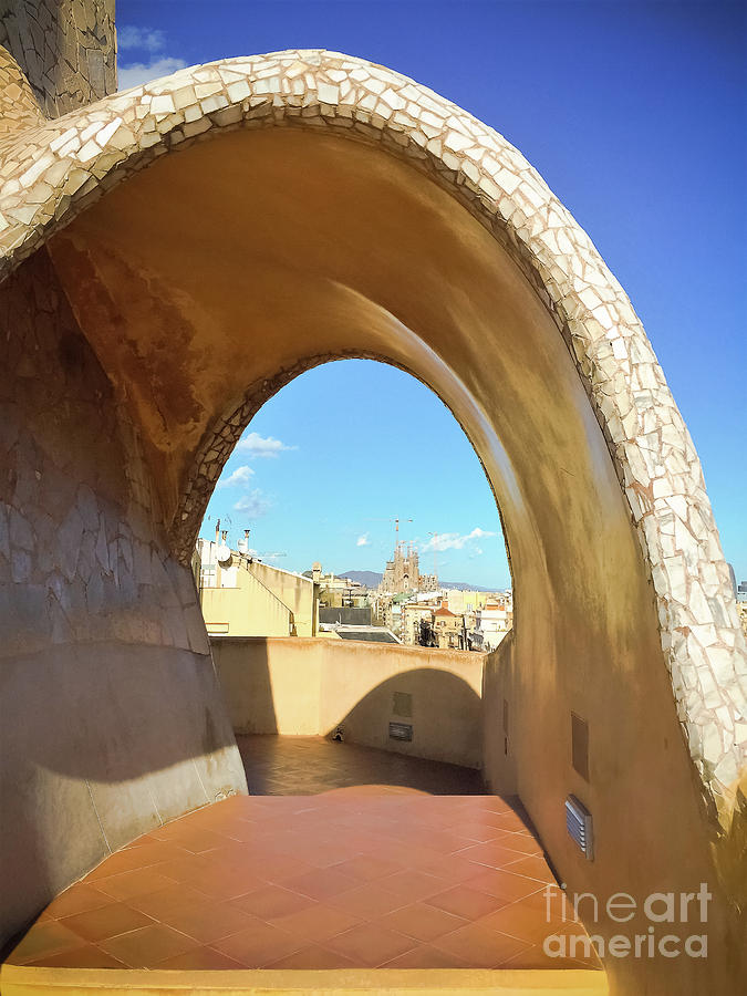 Arch on the Rooftop of The Casa Mila Photograph by Colleen Kammerer
