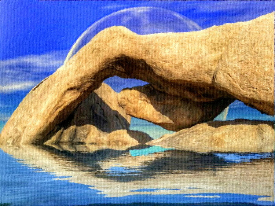 Arch Rock Submerged Digital Art by Snake Jagger