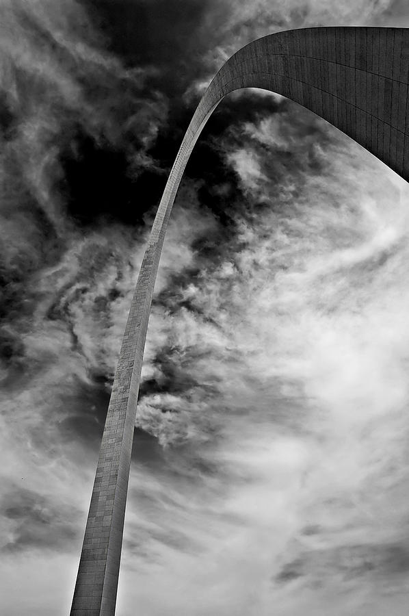 Arch Seven Black And White Photograph