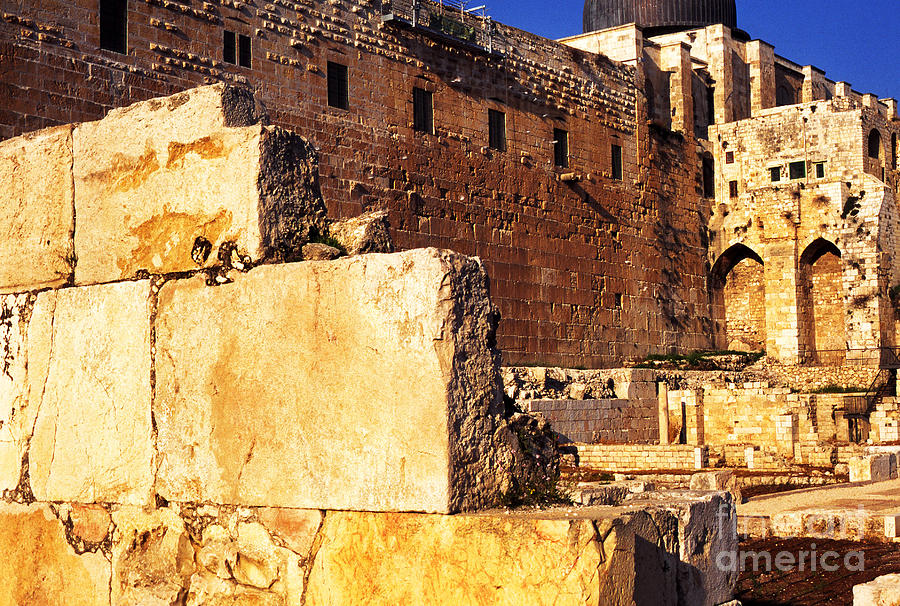 Archaeological Garden Southern Temple Mount Jerusalem Photograph by Thomas R Fletcher