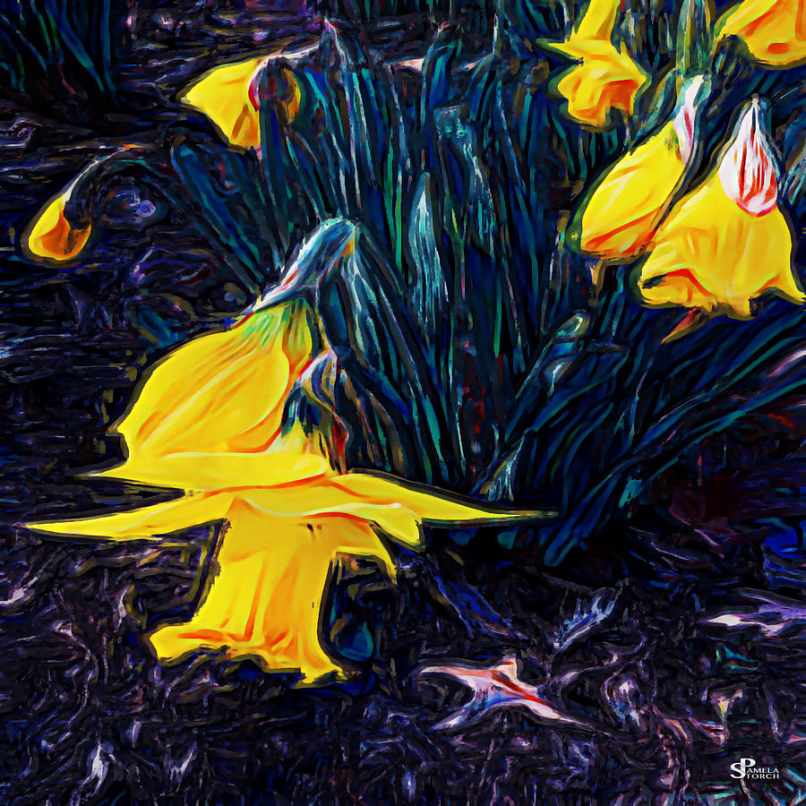 Flower Digital Art - Archangel Gavriels Fallen Flowers by Pamela Storch