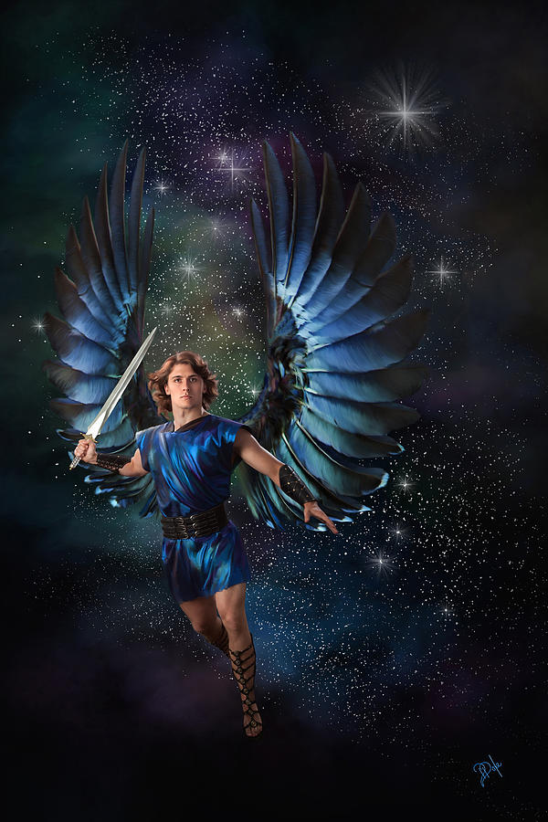 Archangel Michael Digital Art by Daria Doyle