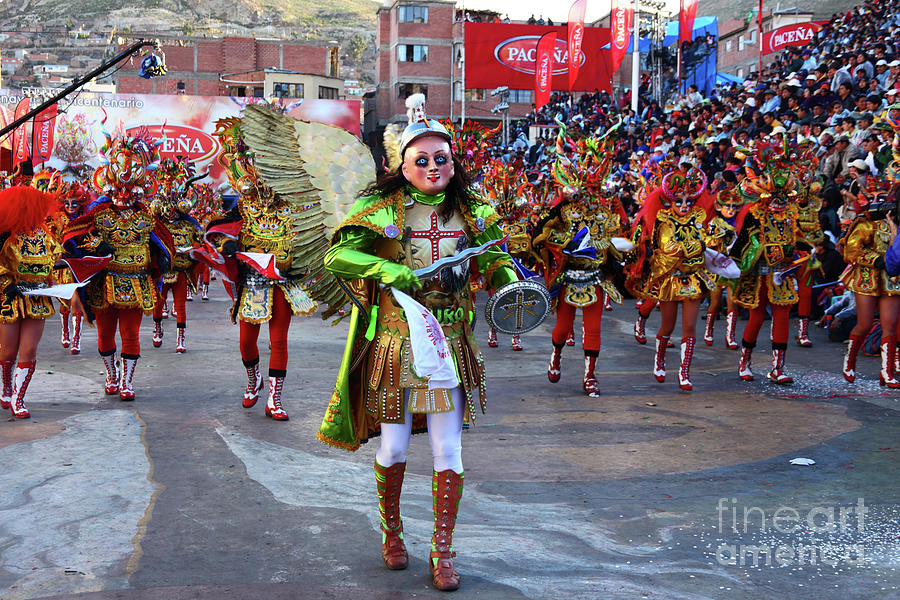 Archangel Michael Leading Devils at Oruro Carnival Bolivia Photograph by James Brunker