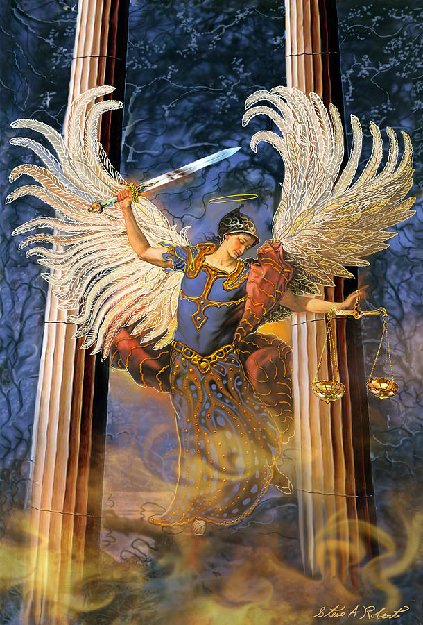 Archangel Raguel Painting by Steve Roberts