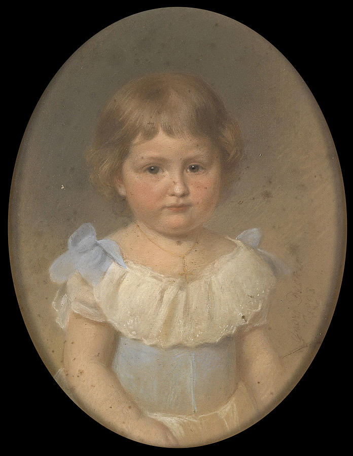 Archduchess Margareta of Austria. Child Portrait Drawing by Georg Decker