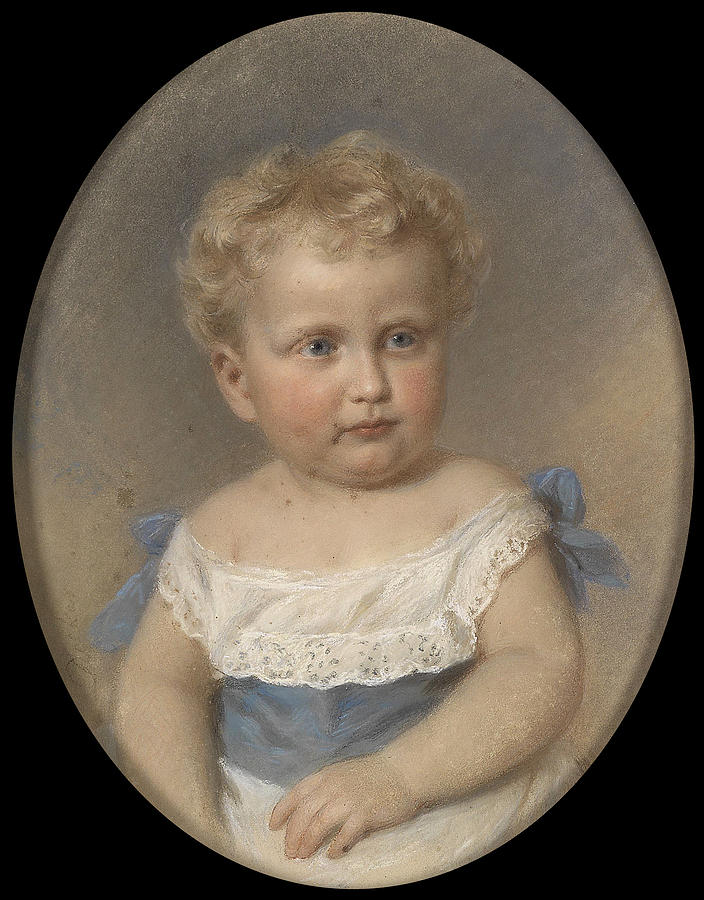Archduke Leopold Ferdinand. Child Portrait Drawing by Georg Decker