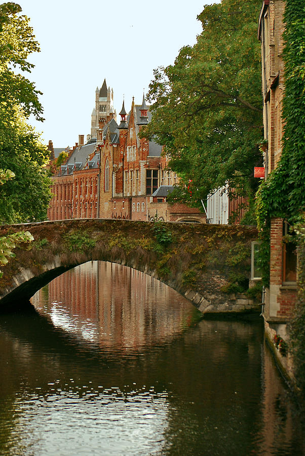 Arched Bridge over one of Bruges Canals Photograph by Jeff Rose