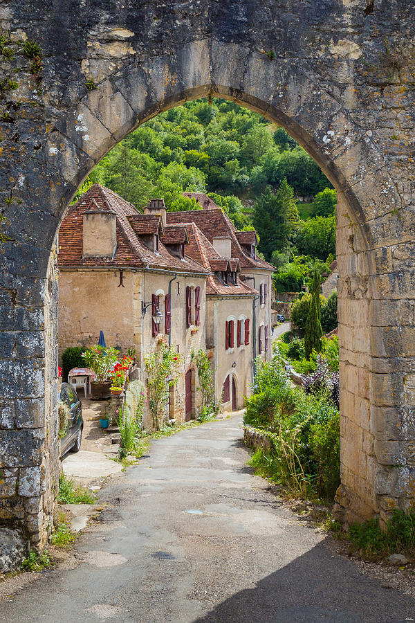 Arched entrance at Saint Circ Lapopie in France Photograph by Semmick Photo