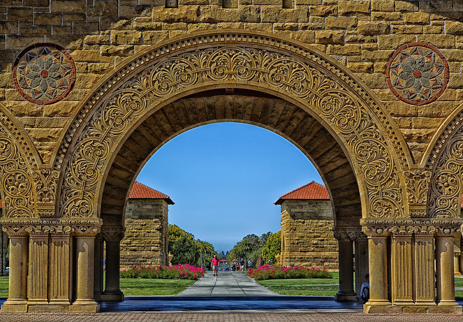 Stanford University Photograph - Arched Entrance - Stanford University by Mountain Dreams