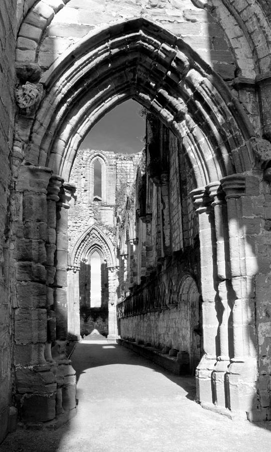 Arched passage. Fountains Abbey. Photograph by Elena Perelman