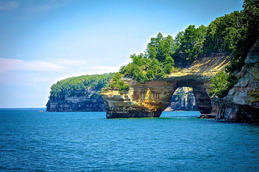 Arched Rock at Pictured Rocks Digital Art by Kendall Tabor | Fine Art ...