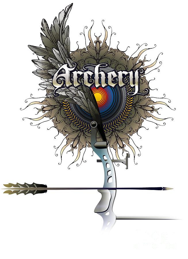 Archery Bow Wing Painting by Robert Corsetti
