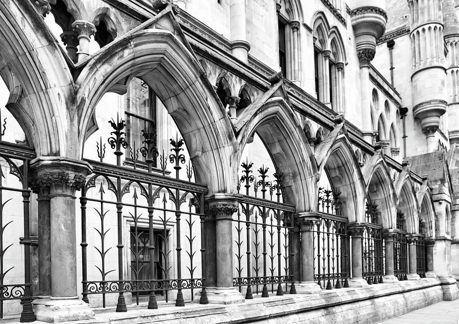 Arches front of the Royal Courts of Justice London Photograph by Shirley Mitchell