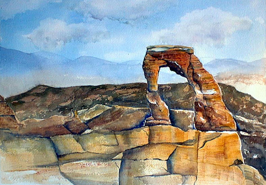Arches National Park Painting by Debbie Lewis