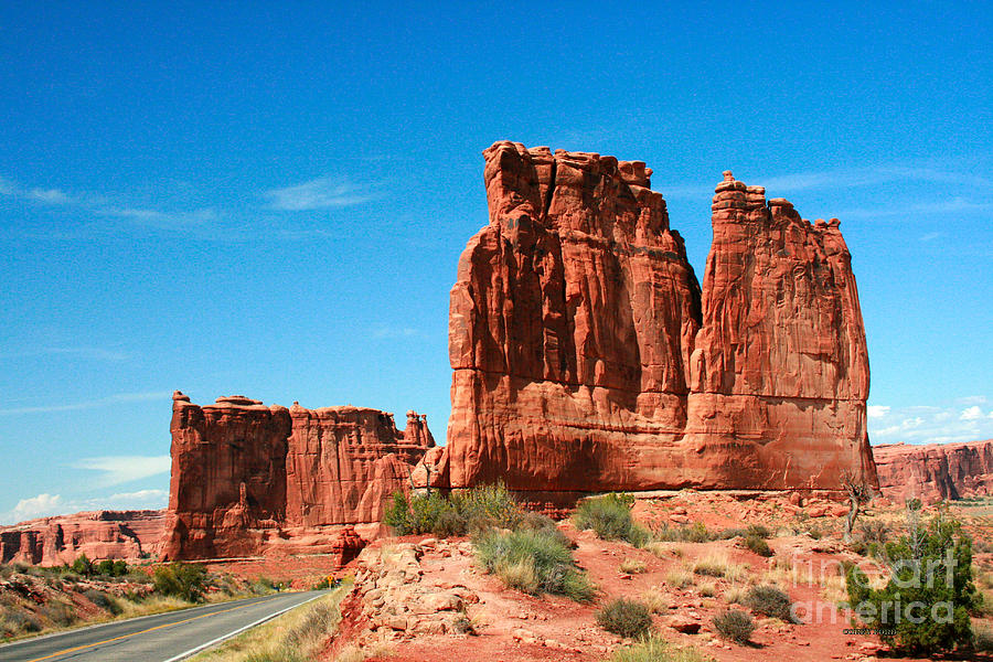 Arches National Park from a Utah Highway Painting by Corey Ford