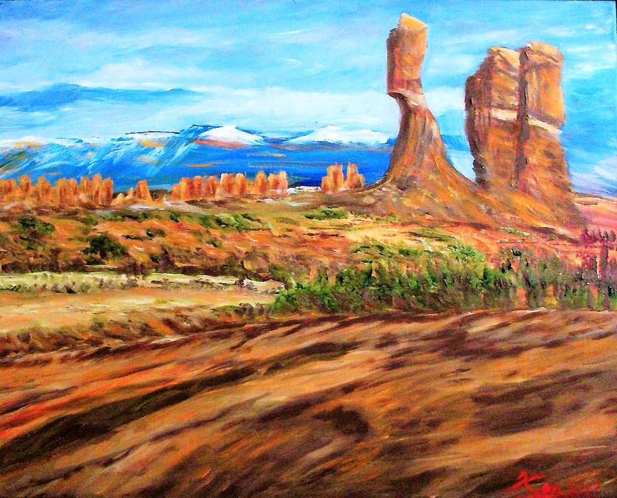 Arches National Park Painting by Kenneth LePoidevin - Fine Art America