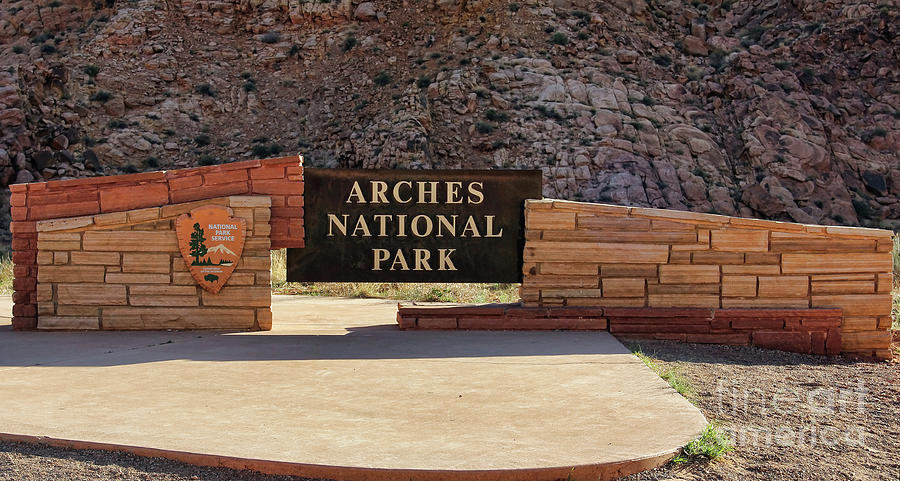 Arches National Park Sign 3054 Photograph by Jack Schultz