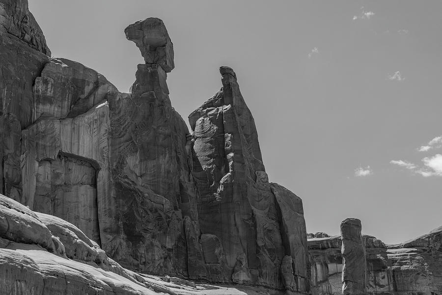 Arches National Park Top Black and White  Photograph by John McGraw