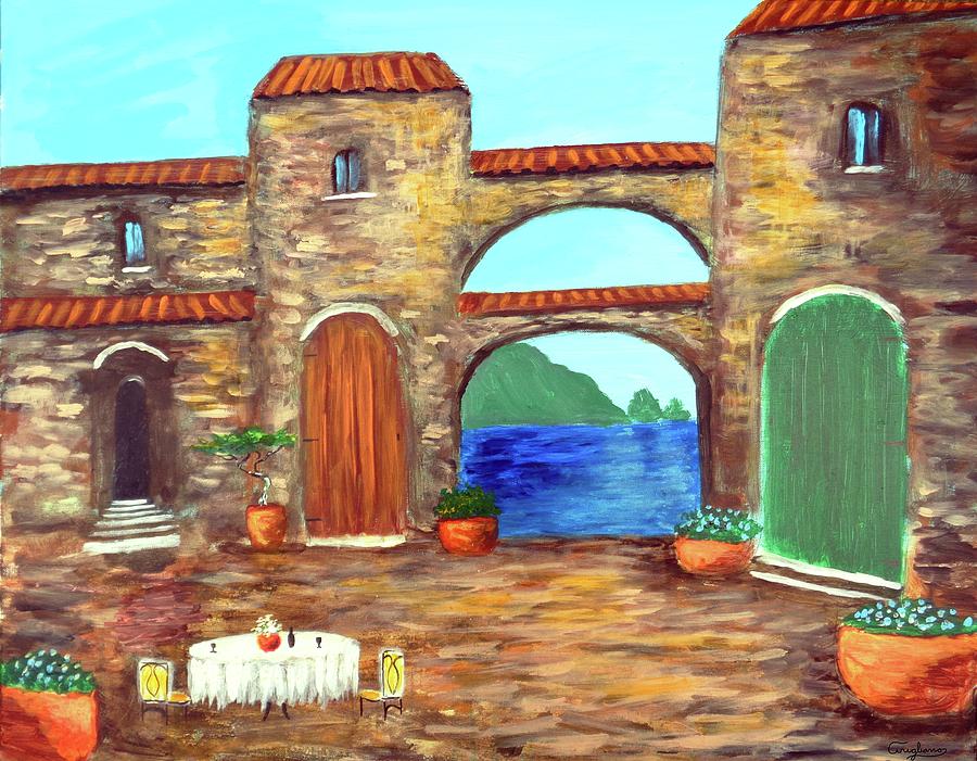 Arches Of Amalfi  Painting by Larry Cirigliano