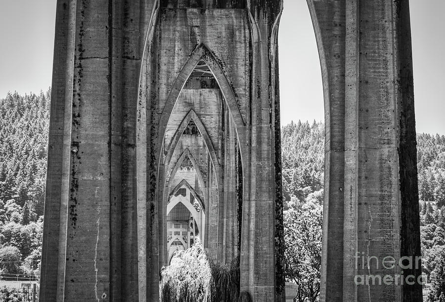 Arches of St. Johns Bridge Photograph by Bruce Block
