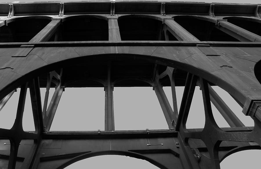 Arches of the Bridge BW Photograph by Cathy Anderson