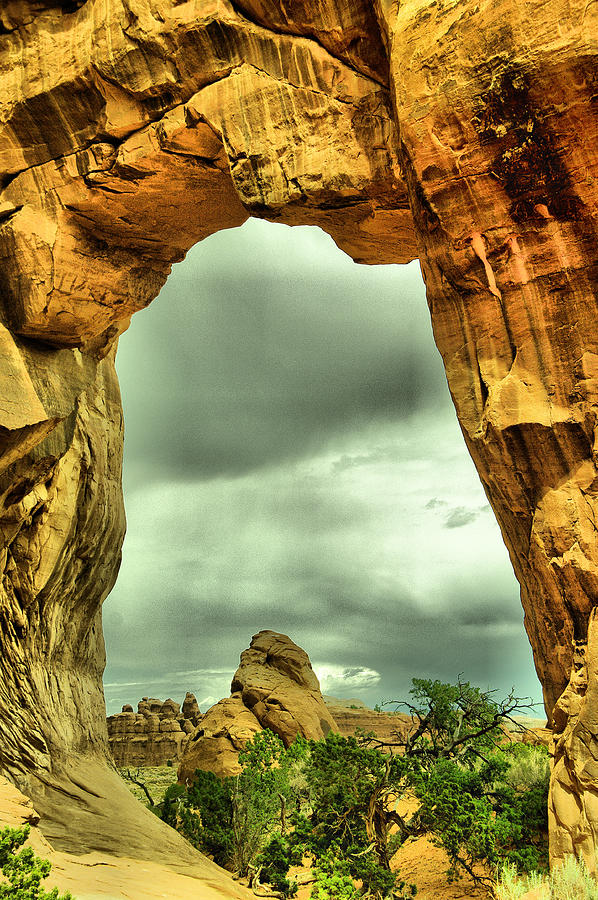 Arches National Park Photograph - Arches through the window of an arch by Jeff Swan