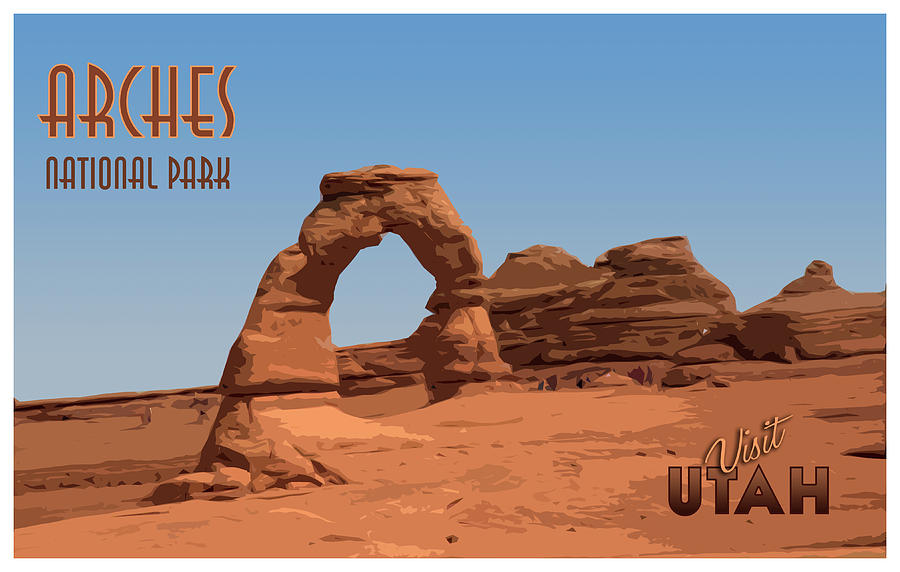 Arches Vintage Style Poster Photograph by Debby Richards
