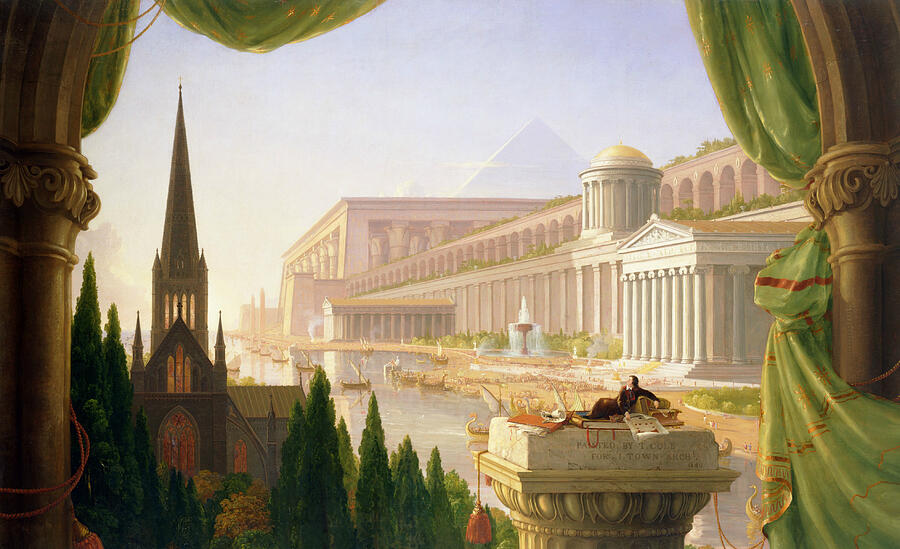 Architects Dream, from 1840 Painting by Thomas Cole
