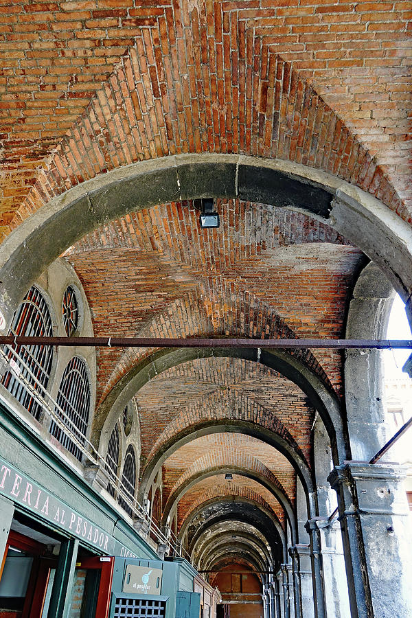 Architectural Ceiling Of The Building Owned By The Rialto Market In Venice, Italy Photograph by Rick Rosenshein