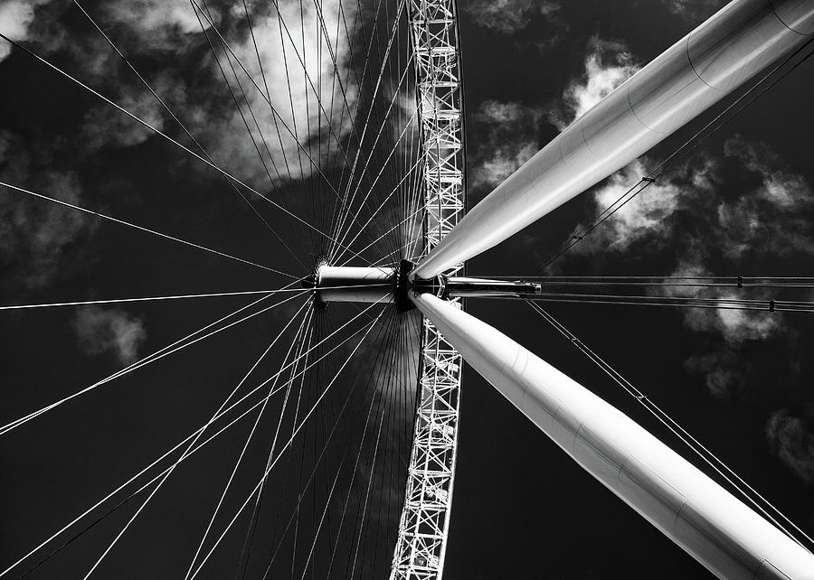 Architectural details of the metallic structure of a ferris whee Photograph by Michalakis Ppalis