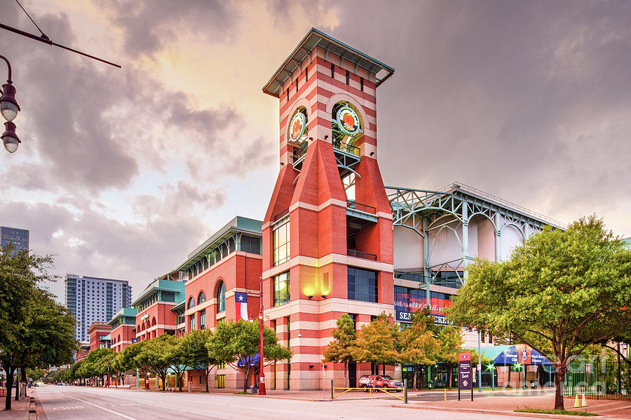 Houston Photograph - Architectural Photograph of Minute Maid Park Home of the Astros - Downtown Houston Texas by Silvio Ligutti